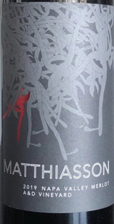 Matthiasson Ashes & Diamonds Vineyard Merlot 2019
